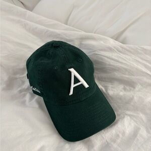 Aritzia Dark Green Cap with White Logo